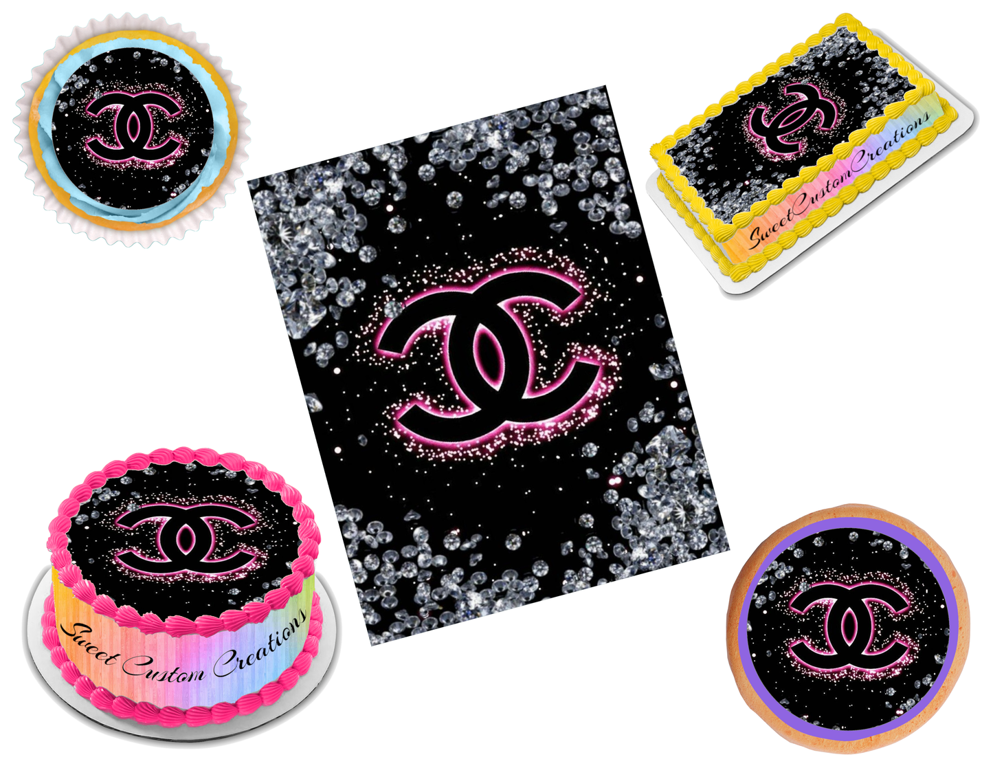 Chanel Edible Image Frosting Sheet #12 Topper (70+ sizes)