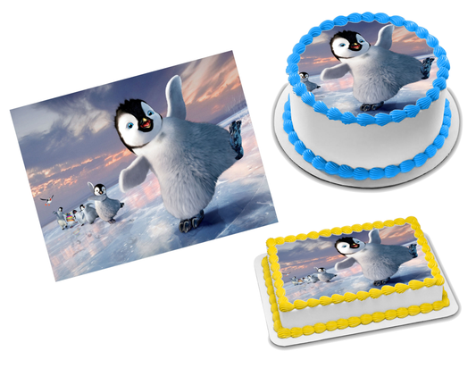 Happy Feet Edible Image Frosting Sheet #13 (70+ sizes)