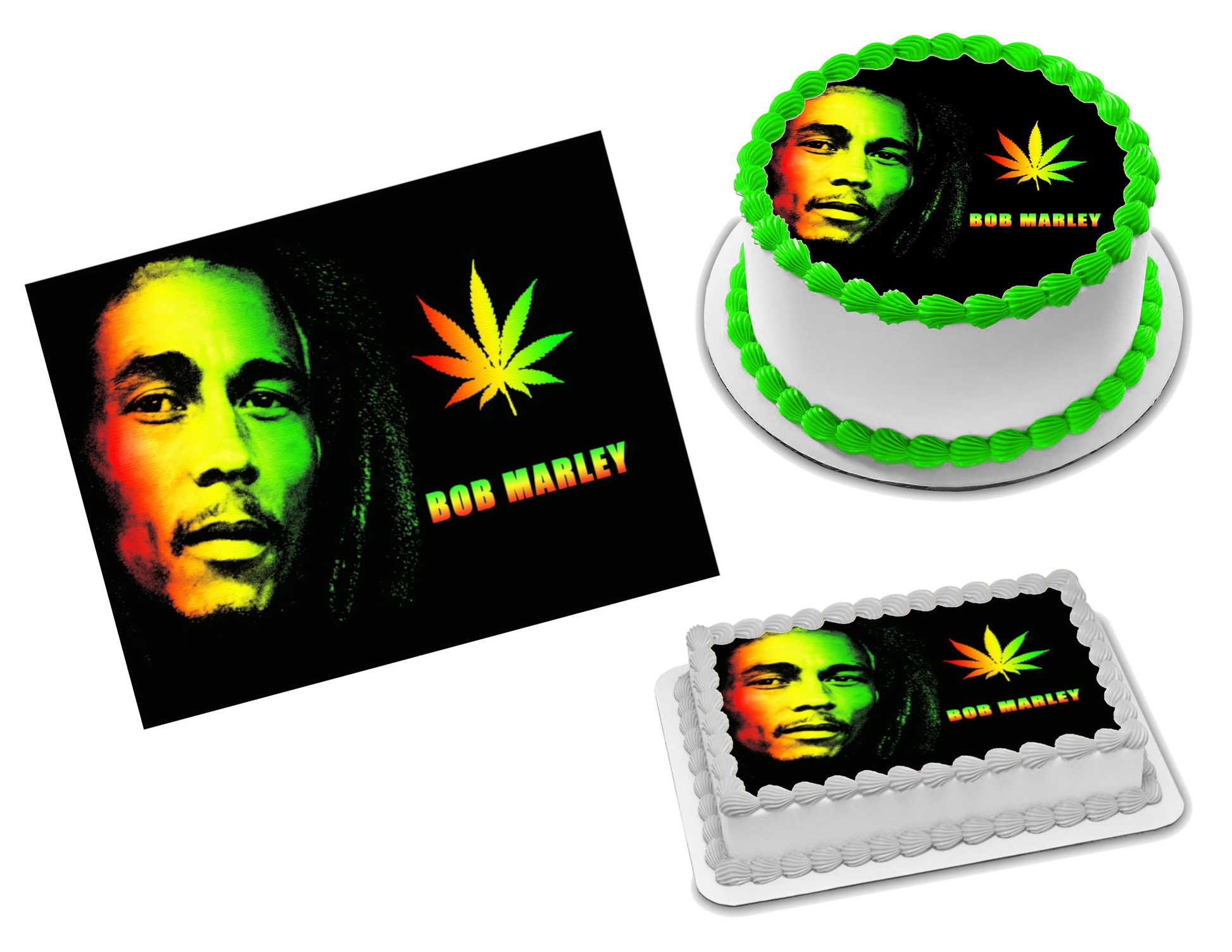 Bob Marley Edible Image Frosting Sheet #13 Topper (70+ sizes)
