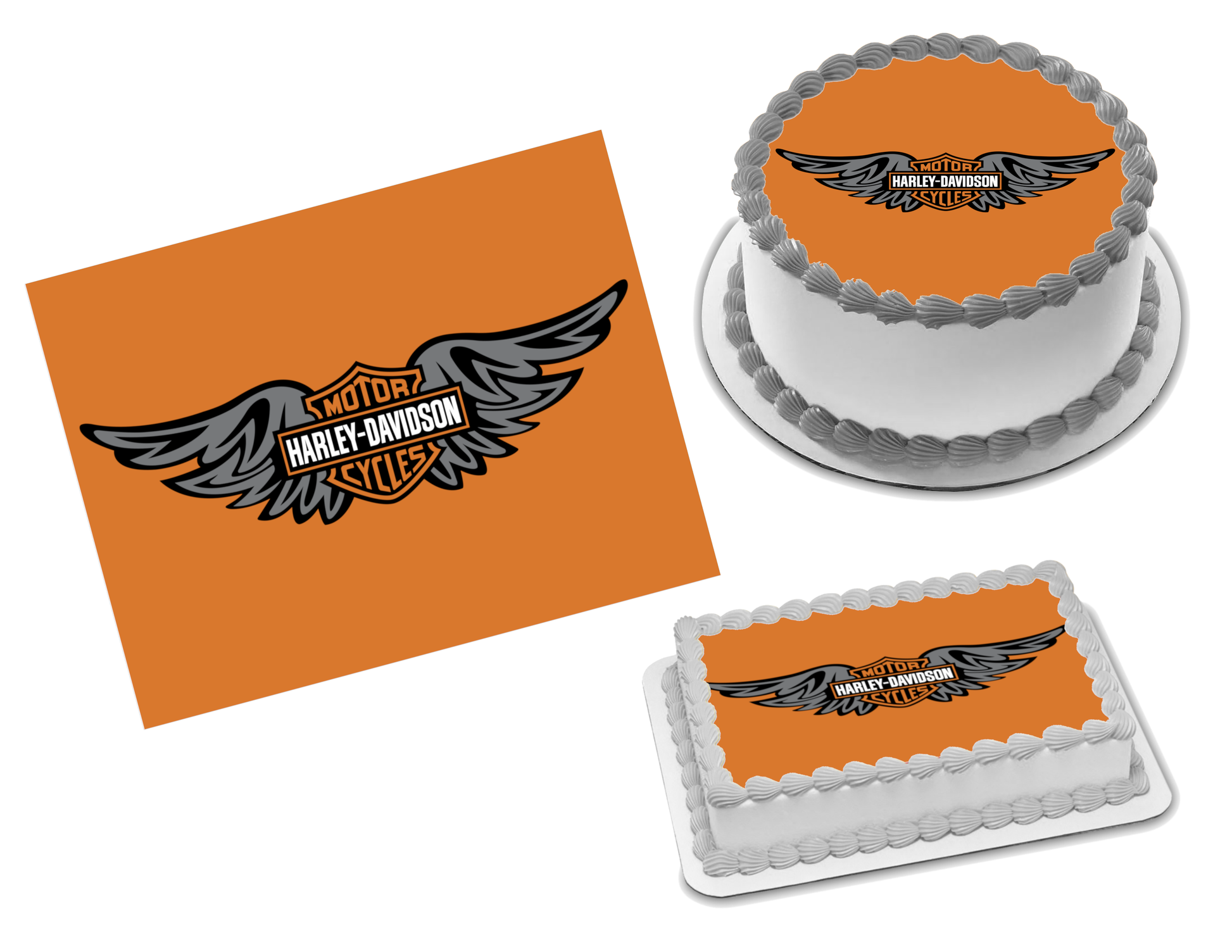 Harley Davidson Edible Image Frosting Sheet #13 (70+ sizes)