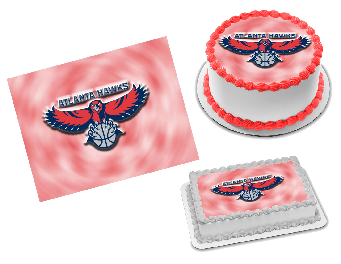 Atlanta Hawks Edible Image Frosting Sheet #13 Topper (70+ sizes)