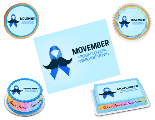 Prostate Cancer Awareness Edible Image Frosting Sheet #13 (70+ sizes)