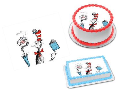 Cat in the Hat Edible Image Frosting Sheet #14 Topper (70+ sizes)