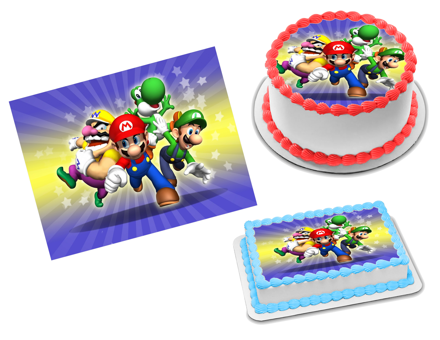 Super Mario Brothers Edible Image Frosting Sheet #14 (70+ sizes)