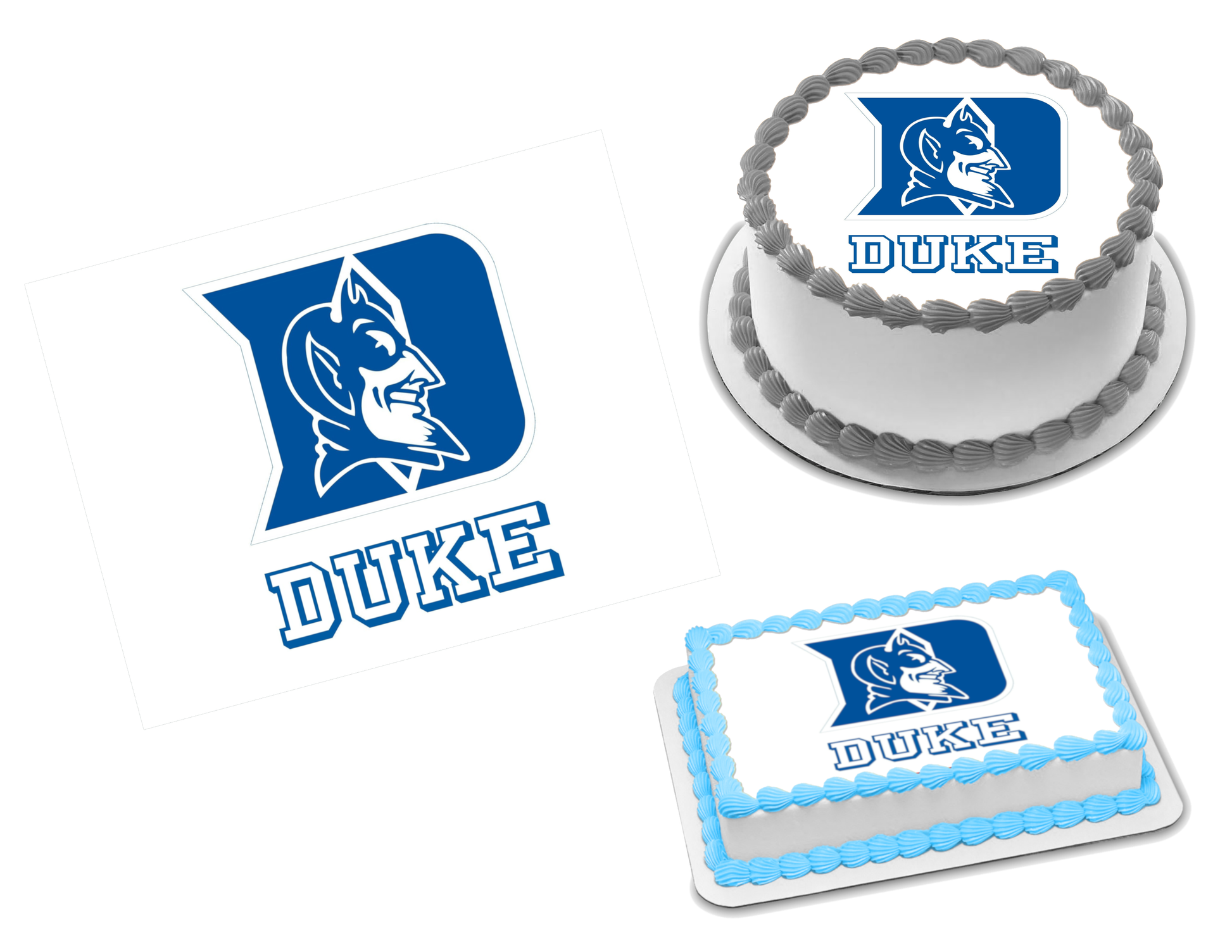 Duke Blue Devils Edible Image Frosting Sheet #14 Topper (70+ sizes)