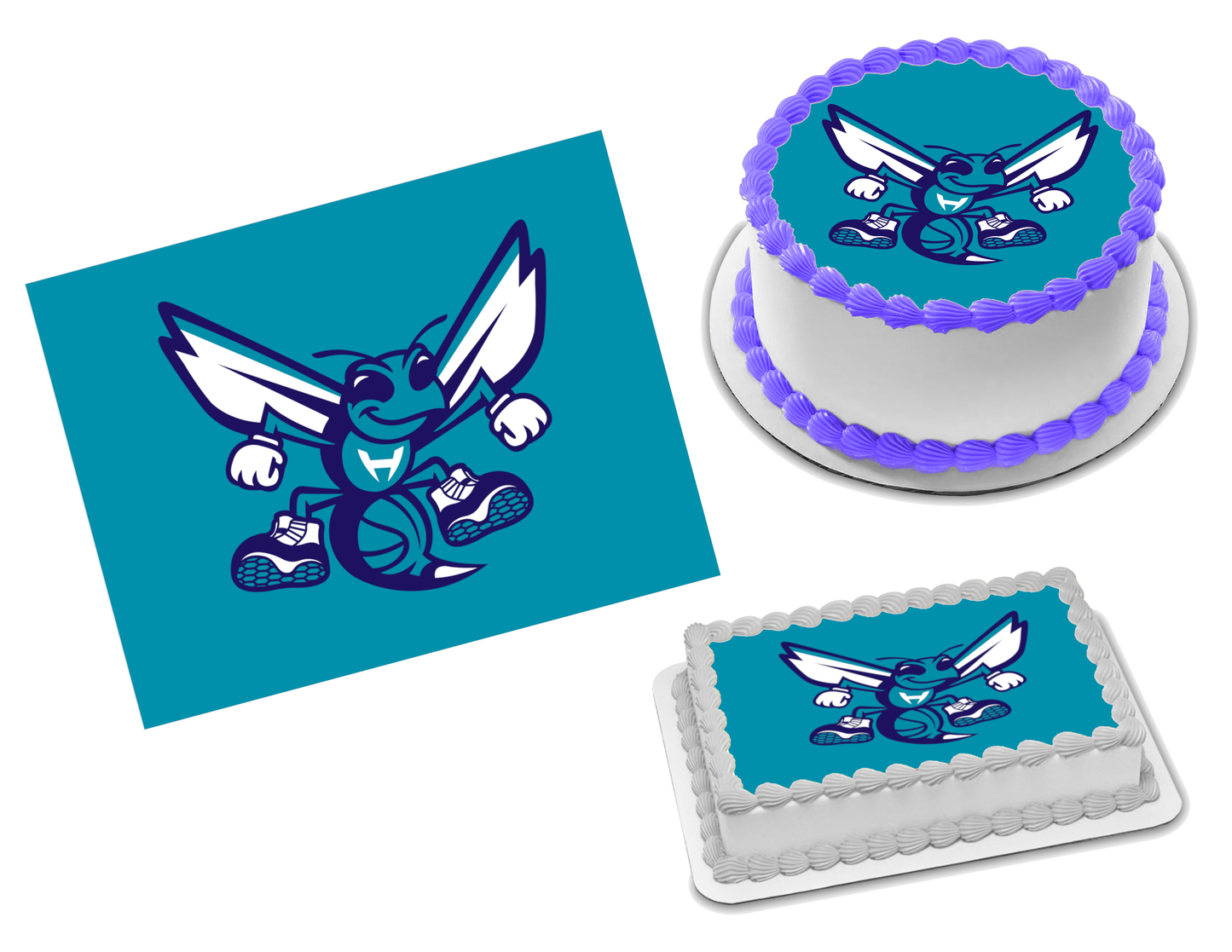 Charlotte Hornets Edible Image Frosting Sheet #14 Topper (70+ sizes)