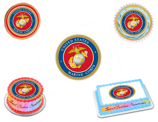 Marine Corps Edible Image Frosting Sheet #14 (70+ sizes)