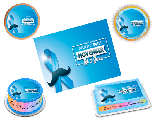 Prostate Cancer Awareness Edible Image Frosting Sheet #14 (70+ sizes)