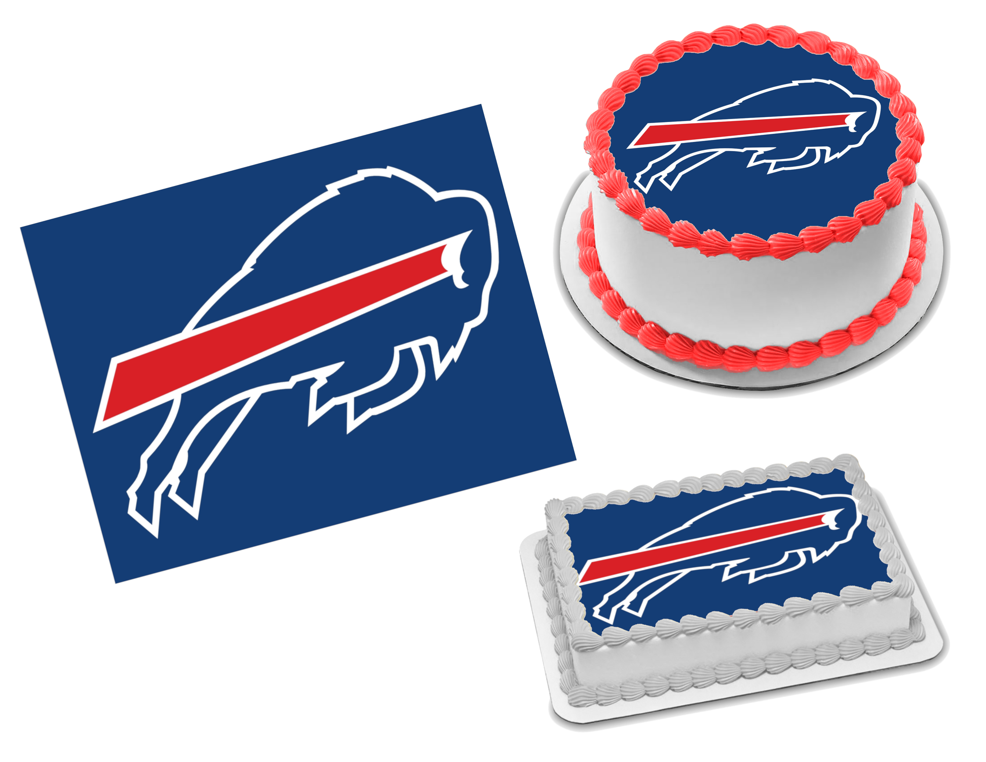 Buffalo Bills Edible Image Frosting Sheet #15 Topper (70+ sizes)