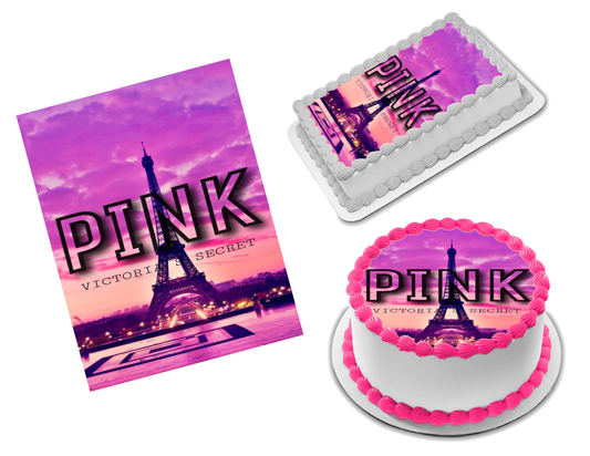 Victoria's Secret Pink Edible Image Frosting Sheet #15 (70+ sizes)