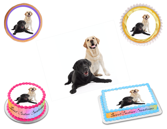 Labrador Edible Image Frosting Sheet #15 Topper (70+ sizes)