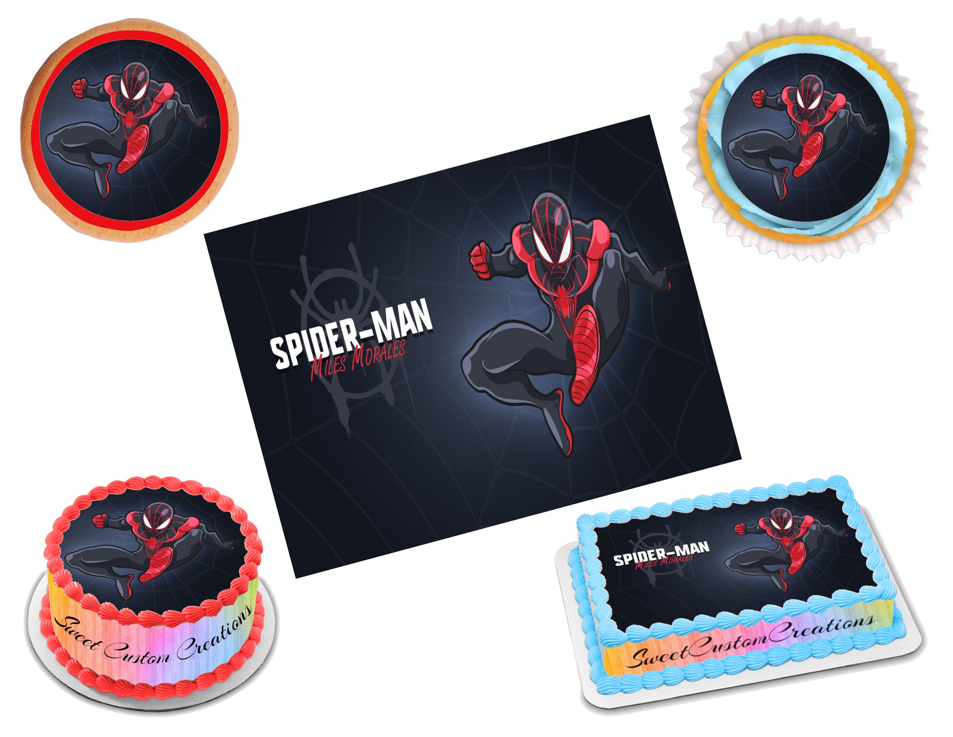 Miles Morales Edible Image Frosting Sheet #15 (70+ sizes)