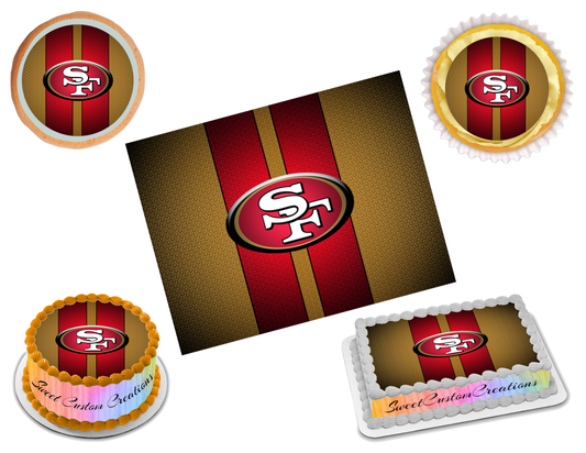 San Francisco 49ers Edible Image Frosting Sheet #15 (70+ sizes)