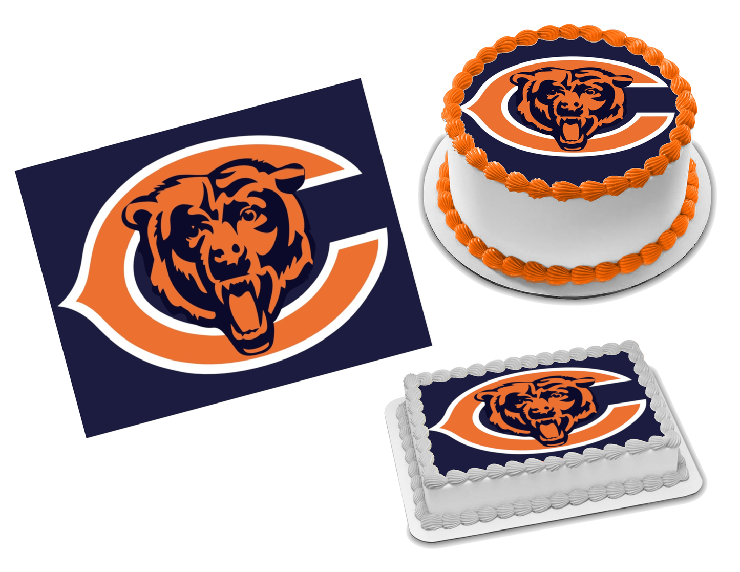 Chicago Bears Edible Image Frosting Sheet #16 Topper (70+ sizes)