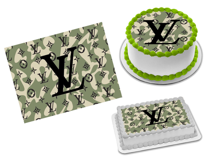 Louis Vuitton Camo Edible Image Frosting Sheet #16 (70+ sizes)