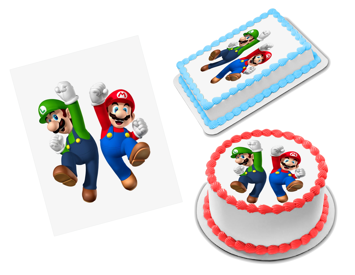 Super Mario Brothers Edible Image Frosting Sheet #16 (70+ sizes)