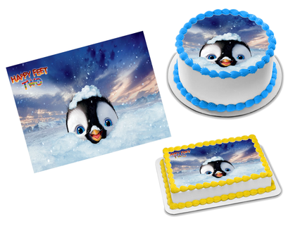 Happy Feet Edible Image Frosting Sheet #16 (70+ sizes)