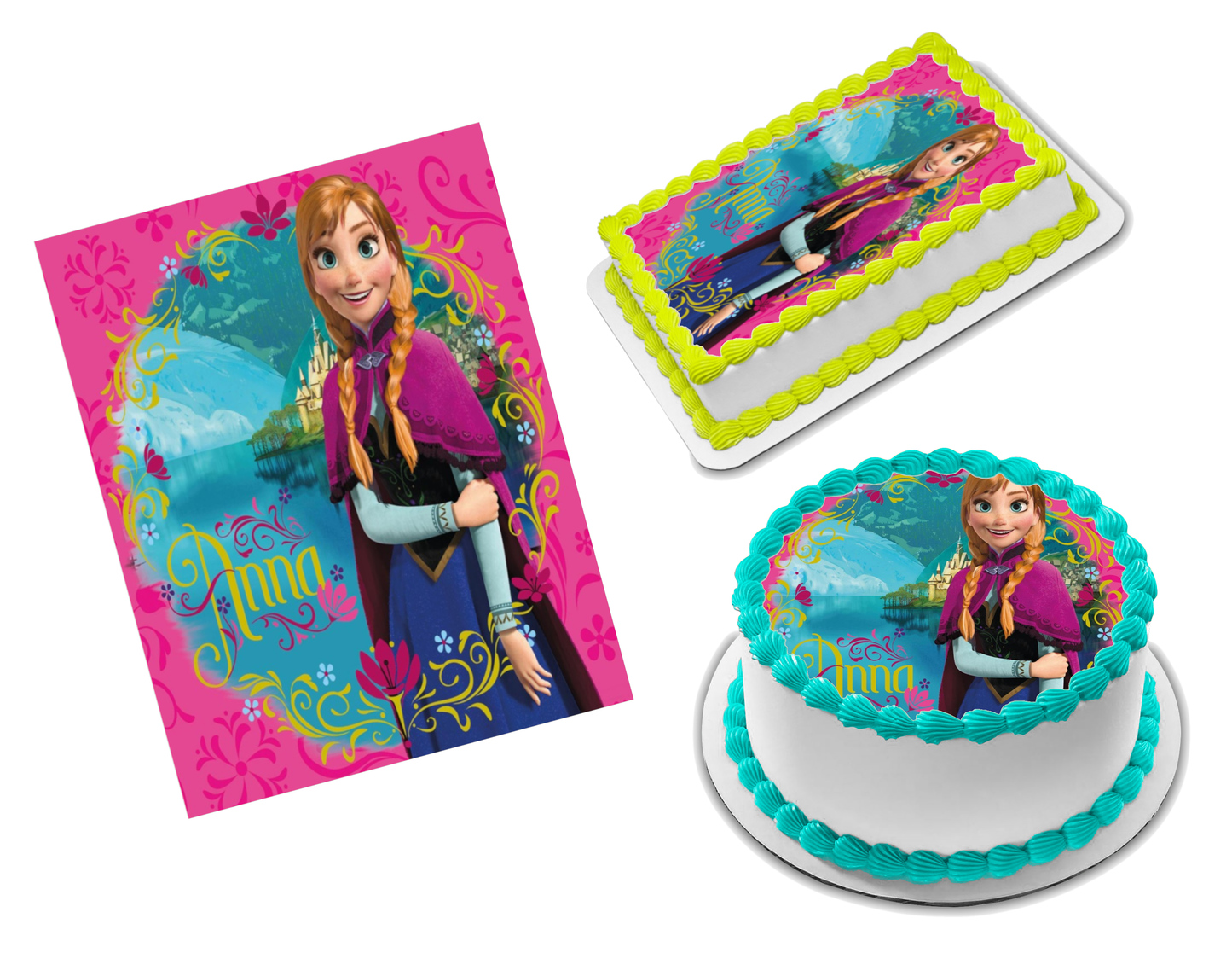 Frozen Anna Edible Image Frosting Sheet #16 Topper (70+ sizes)