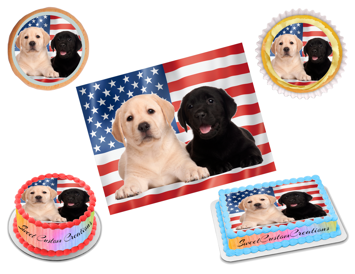 Labrador Edible Image Frosting Sheet #16 Topper (70+ sizes)