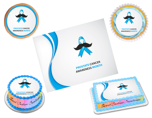 Prostate Cancer Awareness Edible Image Frosting Sheet #16 (70+ sizes)