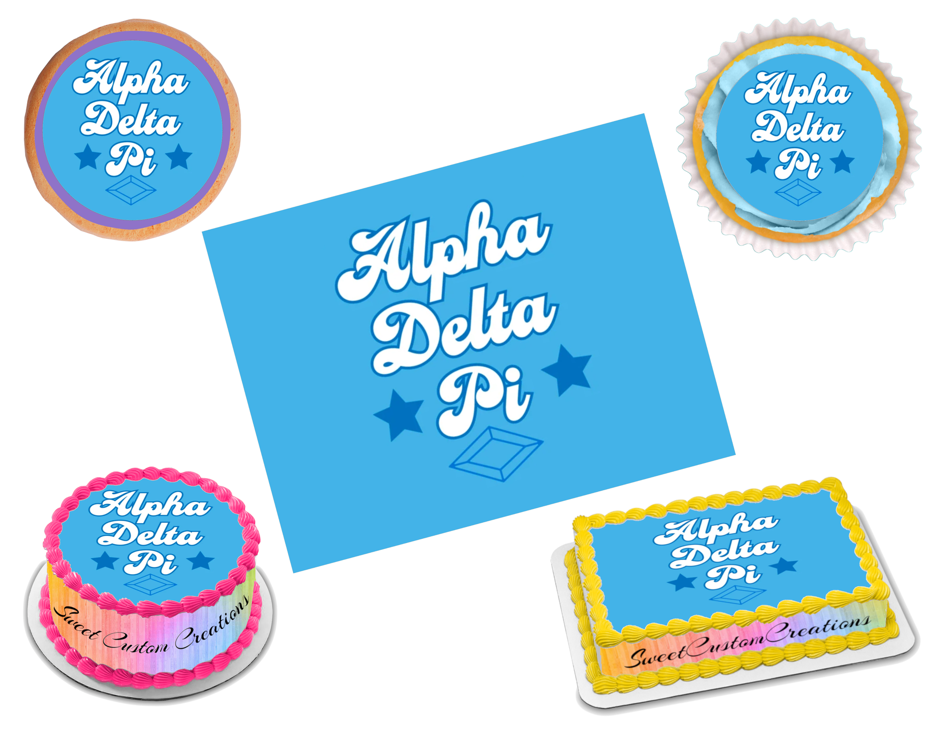 Alpha Delta Pi Edible Image Frosting Sheet #16 (70+ sizes)