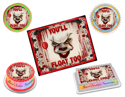 It Movie Pennywise Edible Image Frosting Sheet #16 (70+ sizes)