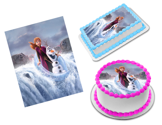 Frozen 2 Anna Olaf Edible Image Frosting Sheet #17 Topper (70+ sizes)