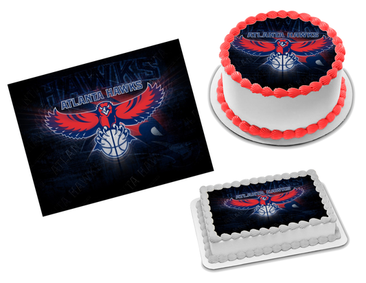 Atlanta Hawks Edible Image Frosting Sheet #17 Topper (70+ sizes)