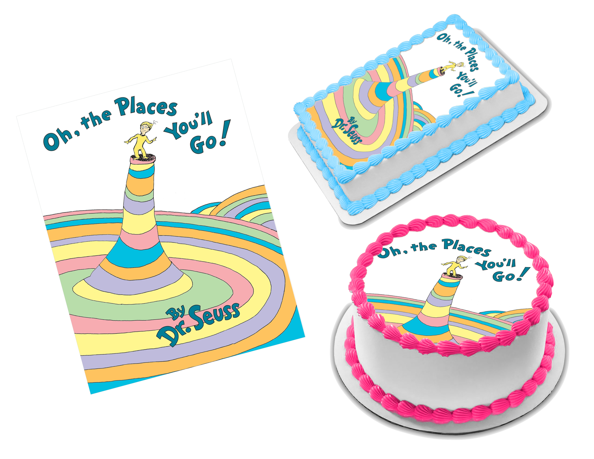 Oh The Places You'll Go Dr Seuss Edible Image Frosting Sheet #17 (70+ sizes)