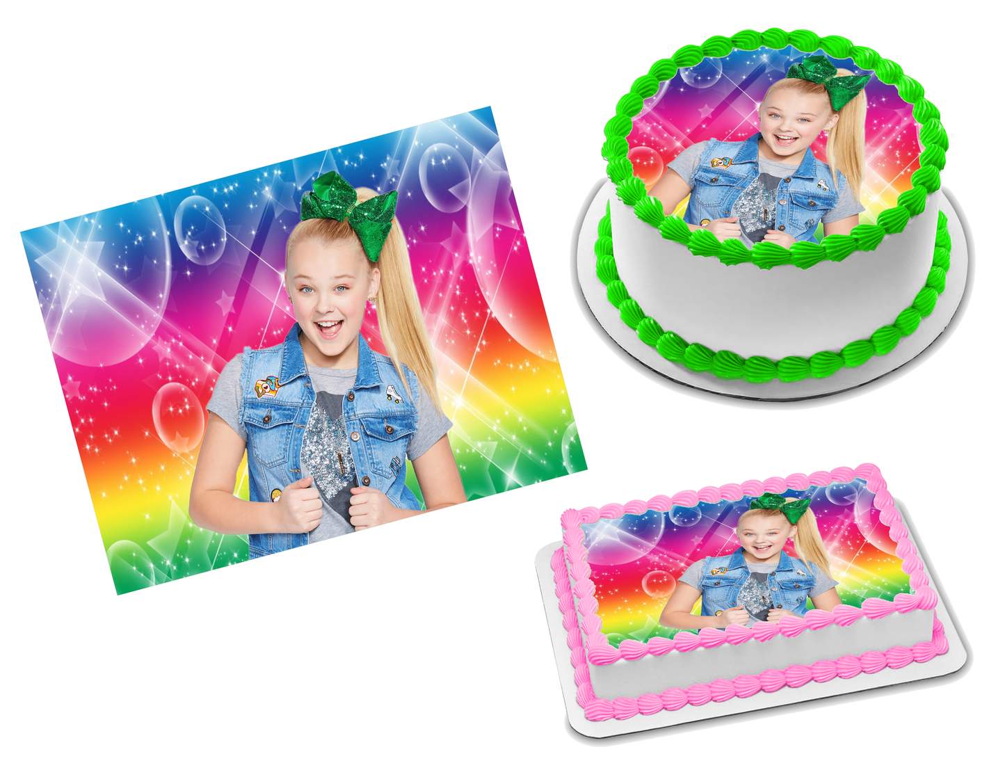 JoJo Siwa Edible Image Frosting Sheet #17 (70+ sizes)