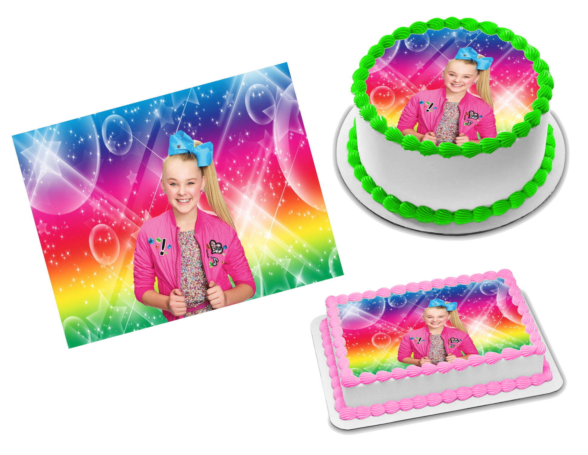 JoJo Siwa Edible Image Frosting Sheet #18 (70+ sizes)