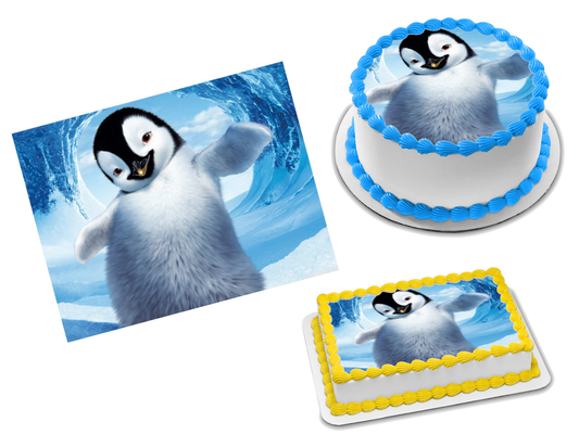 Happy Feet Edible Image Frosting Sheet #18 (70+ sizes)