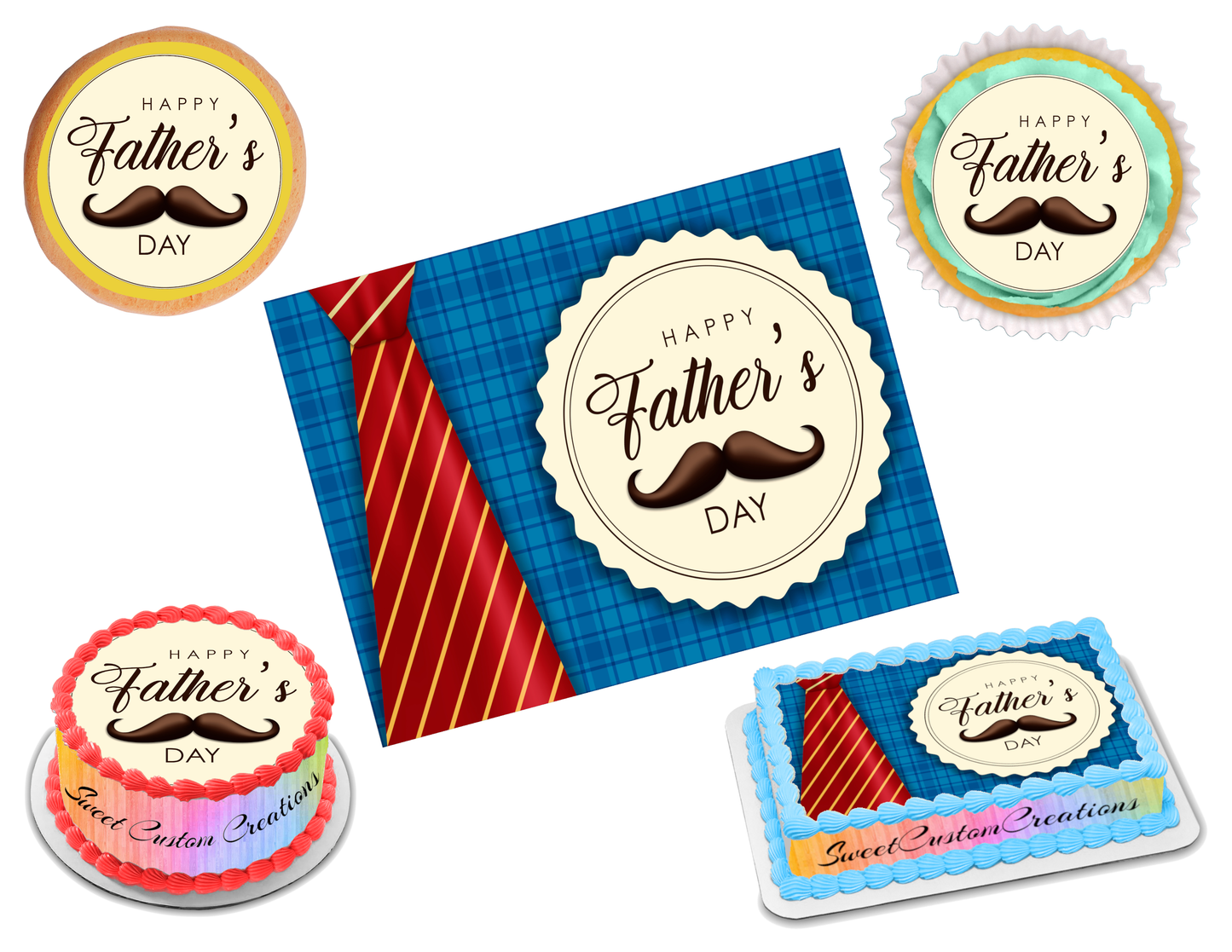 Father's Day Edible Image Frosting Sheet #18 Topper (70+ sizes)