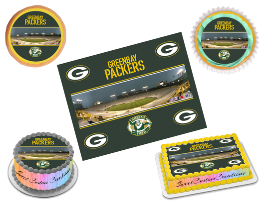 Green Bay Packers Edible Image Frosting Sheet #19 (70+ sizes)