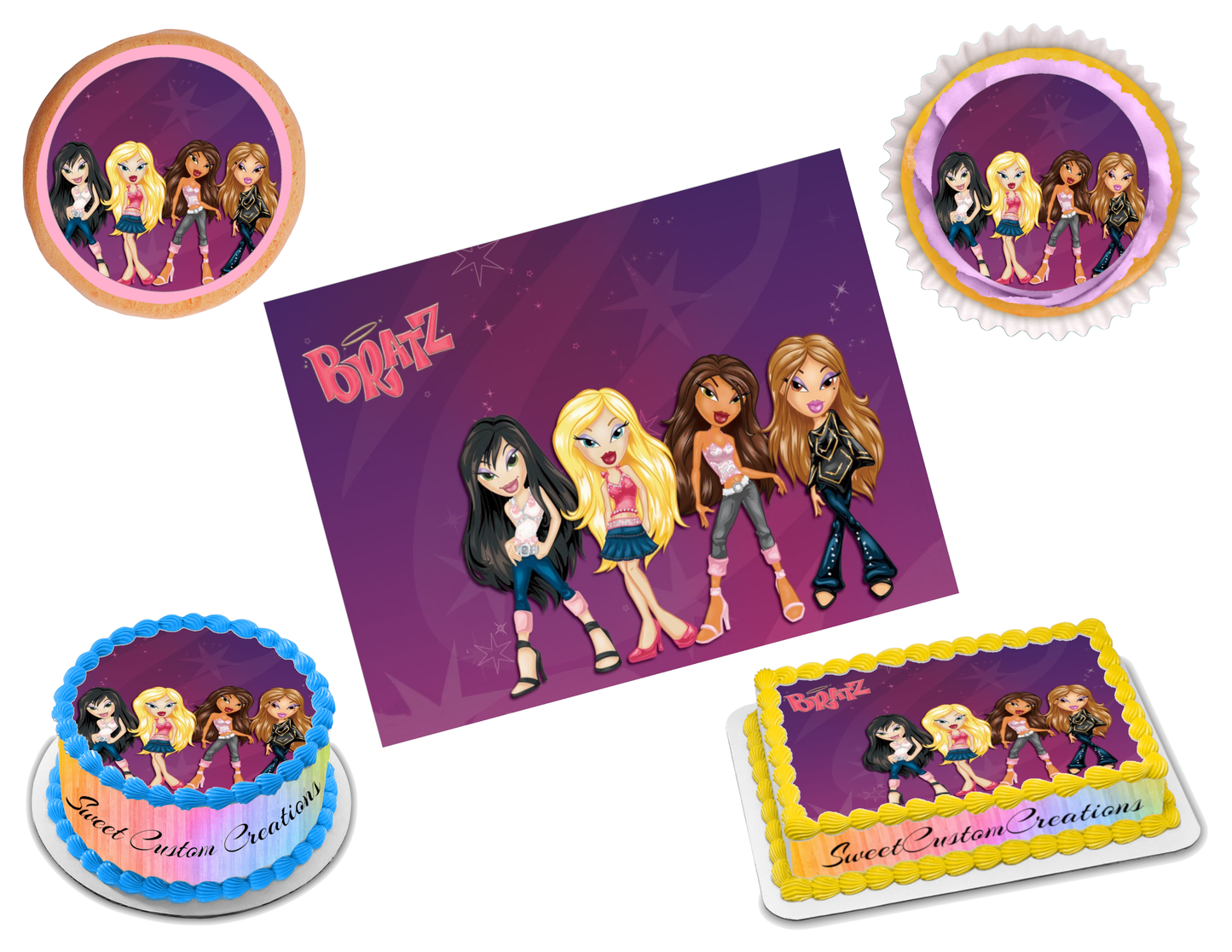 Bratz Edible Image Frosting Sheet #1 Topper (70+ sizes)