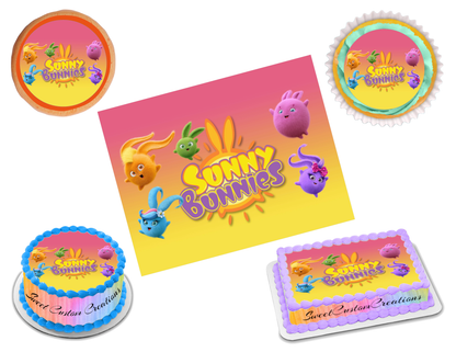 Sunny Bunnies Edible Image Frosting Sheet #1 (70+ sizes)