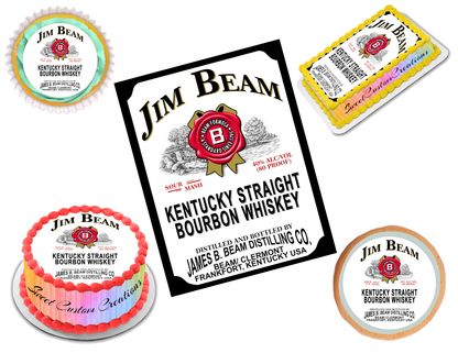 Jim Beam Edible Image Frosting Sheet #1 Topper (70+ sizes)