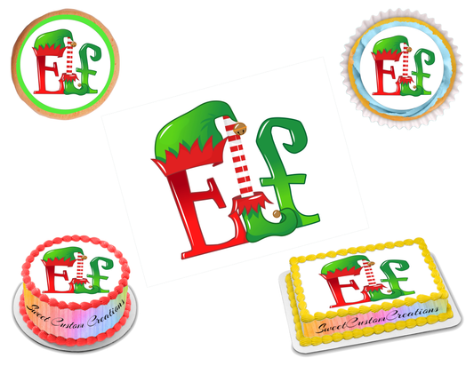 Elf Christmas Edible Image Frosting Sheet #1 Topper (70+ sizes)