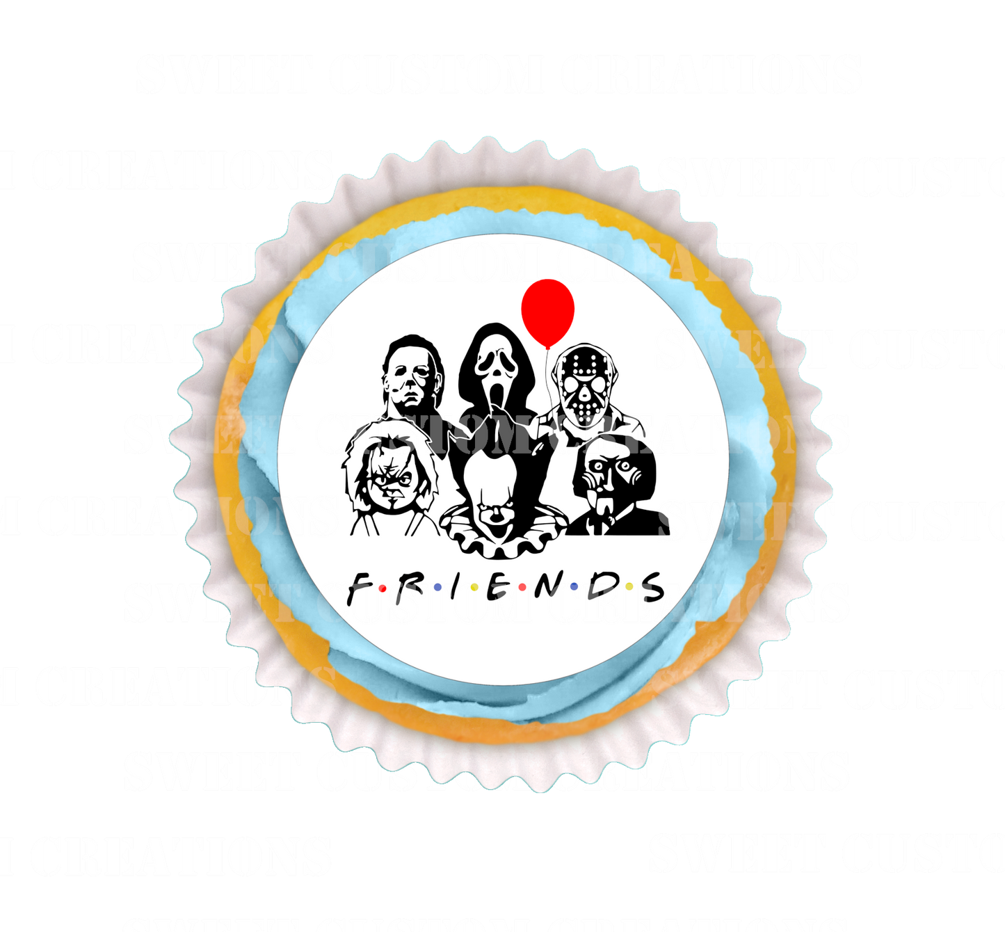 Horror Movie Friends Edible Image Frosting Sheet #1 (70+ sizes)