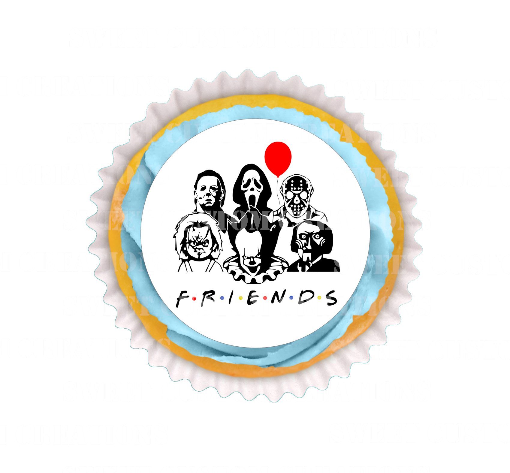 Horror Movie Friends Edible Image Frosting Sheet #1 (70+ sizes)