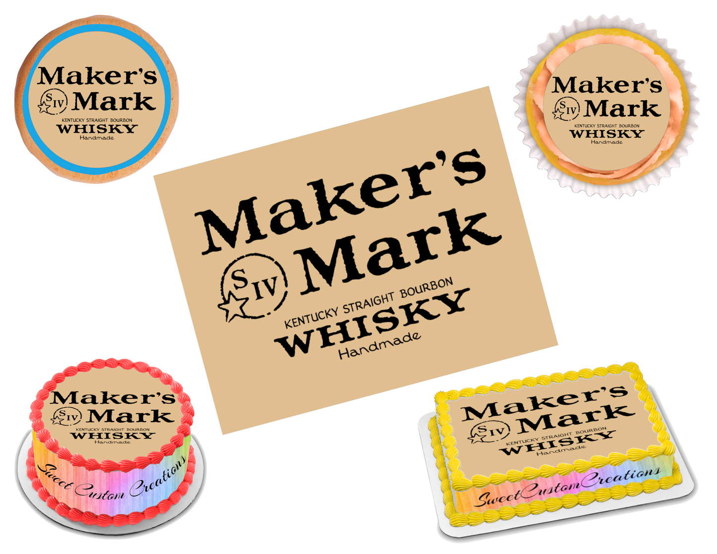 Makers Mark Edible Image Frosting Sheet #1 (70+ sizes)