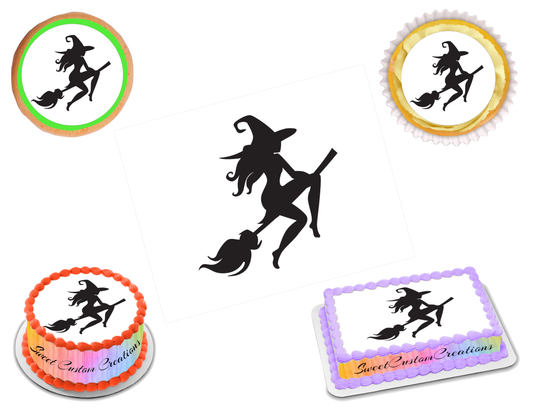 Witch Halloween Edible Image Frosting Sheet #1 (70+ sizes)