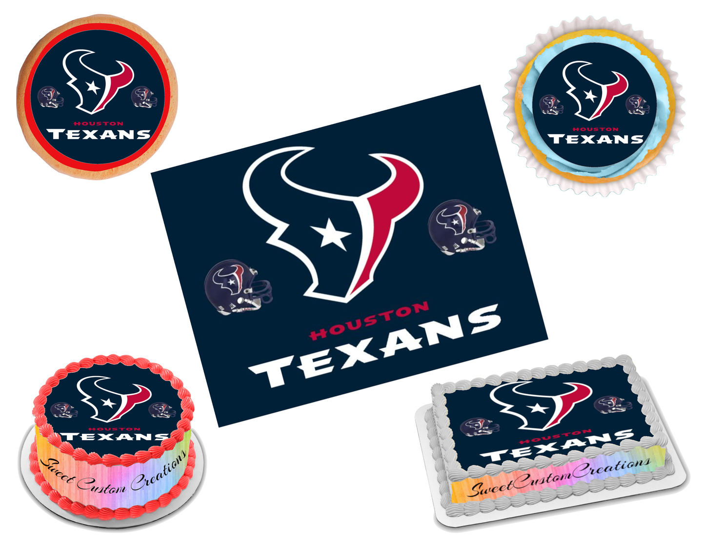 Houston Texans Edible Image Frosting Sheet #1 (70+ sizes)