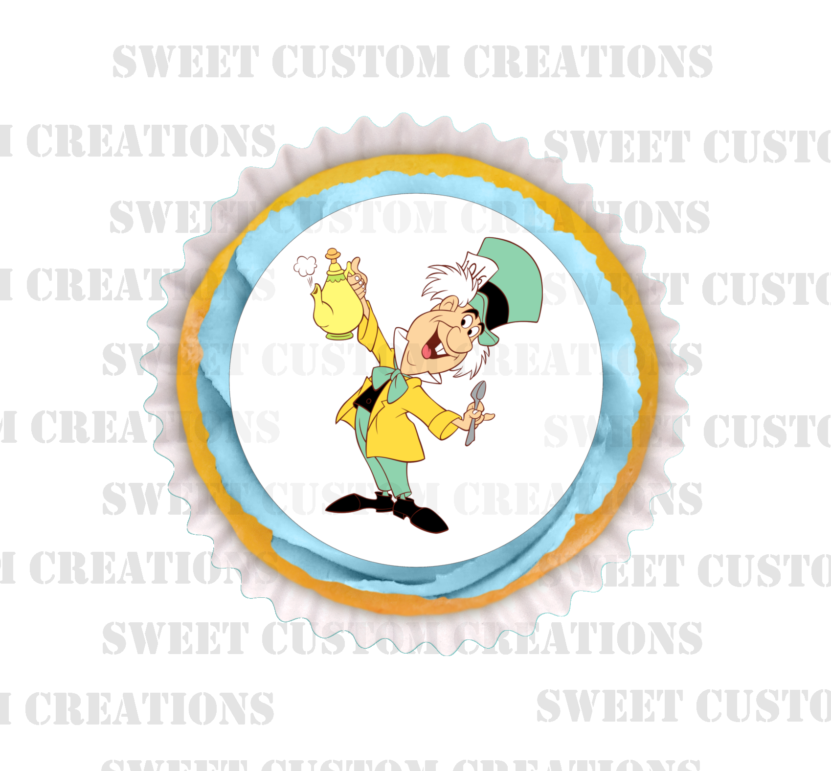 Mad Hatter Edible Image Frosting Sheet #1 (70+ sizes)