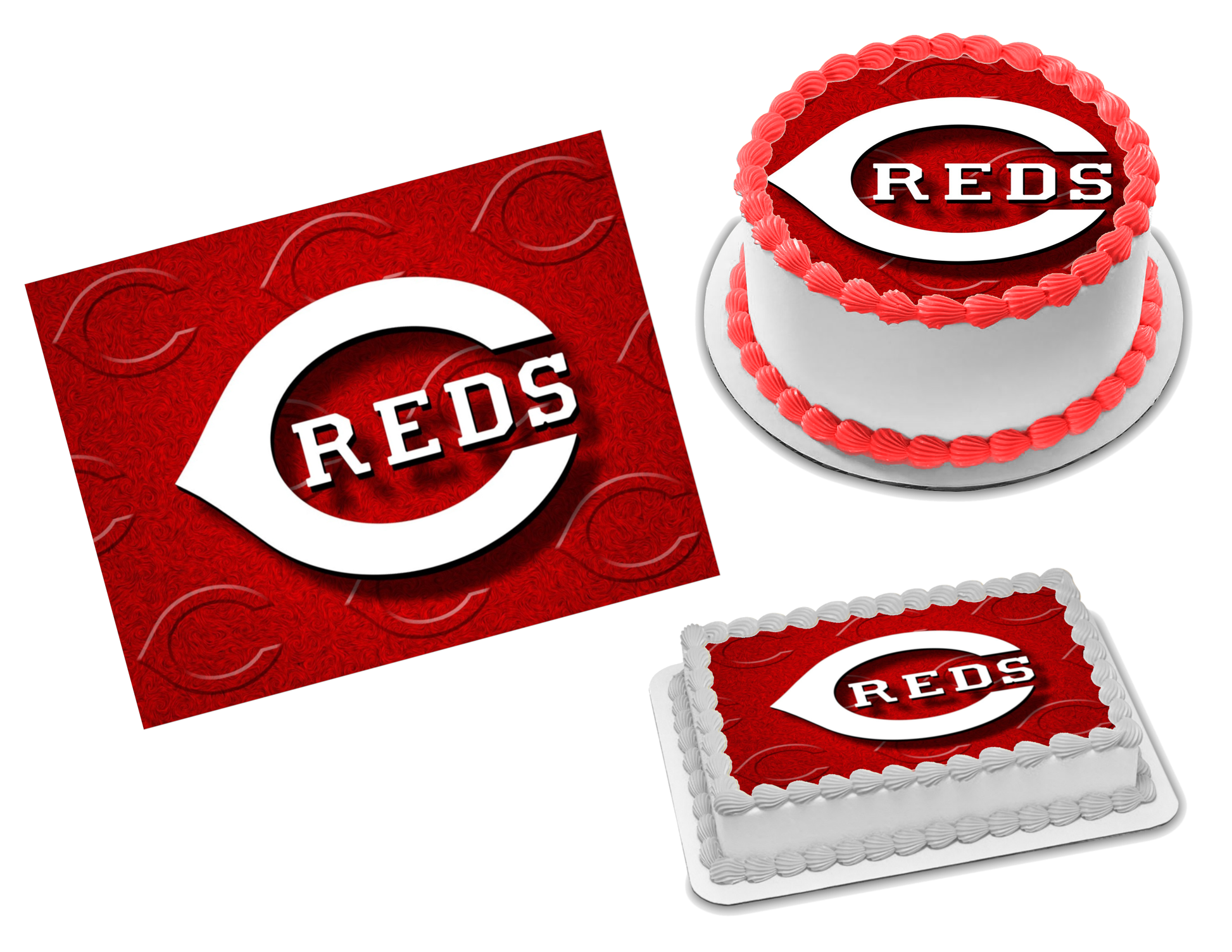 Cincinnati Reds Edible Image Frosting Sheet #2 Topper (70+ sizes)