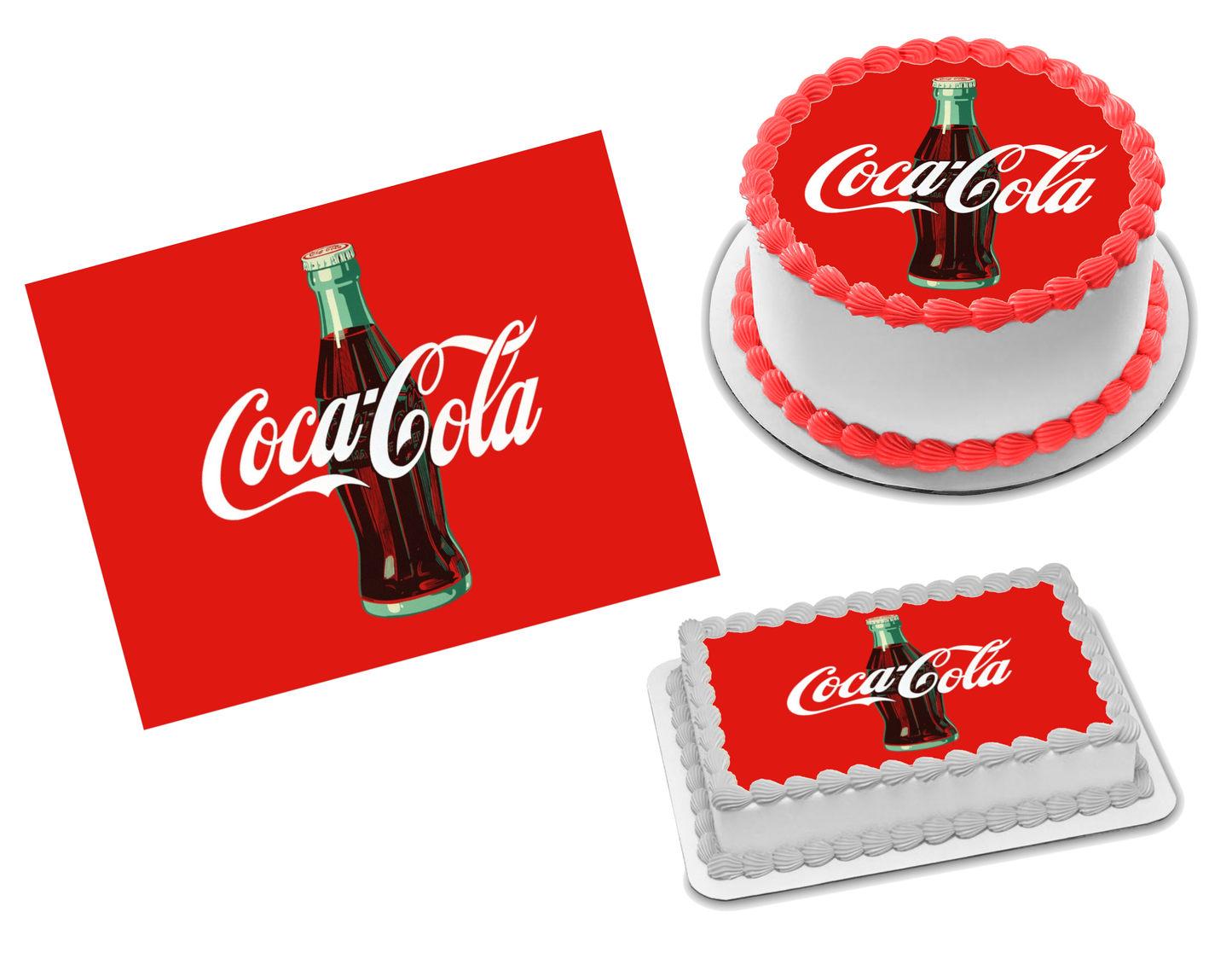 Coca Cola Edible Image Frosting Sheet #2 Topper (70+ sizes)