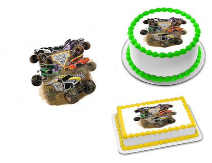 Monster Trucks Edible Image Frosting Sheet #2 (70+ sizes)