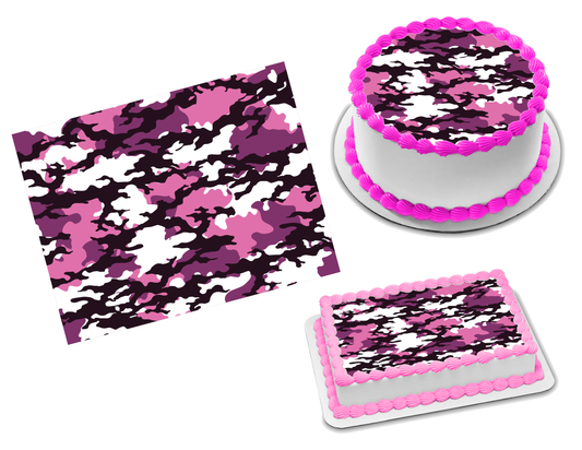 Camouflage Edible Image Frosting Sheet #2 Topper (70+ sizes)