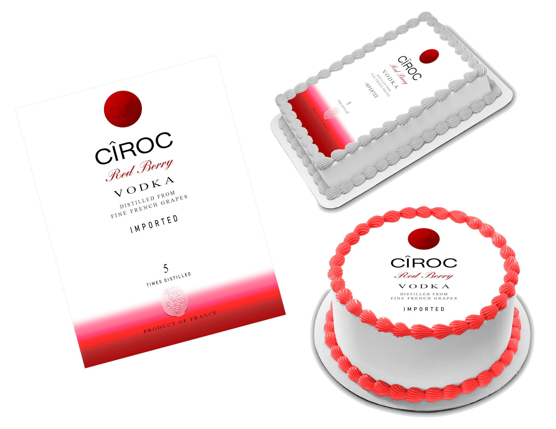 Ciroc Red Berry Edible Image Frosting Sheet #2 Topper (70+ sizes)