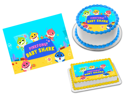 Baby Shark Edible Image Frosting Sheet #2 Topper (70+ sizes)